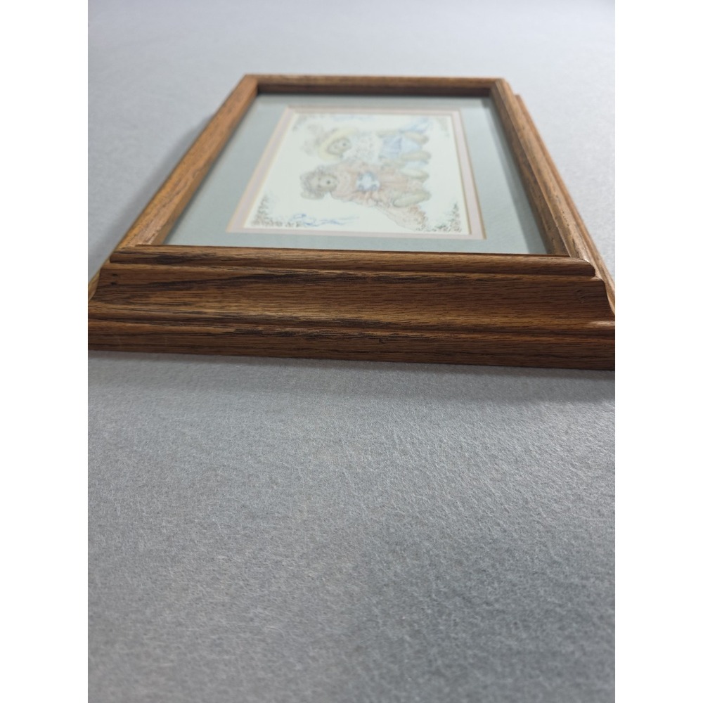 Custom Wooden Frame Matted Print of 2 Teddy Bears - 12 x 10 inches - Alice Shall - Picture 3 of 9